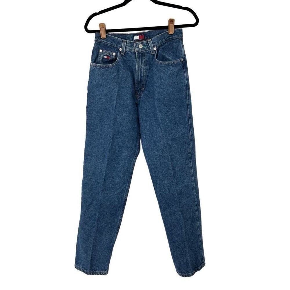 Tommy Hilfiger 1998 Triple T Jeans Large Logo Patch‎ EUC Vintage Sz 6